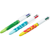 BIC 4 Couleurs Velours Motifs Assortis, Pack de 3 Bleu/Vert/Rouge/Noir